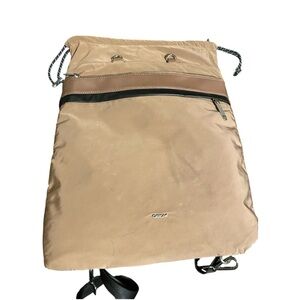 Geox Tan and Black Backpack Minimalist Design